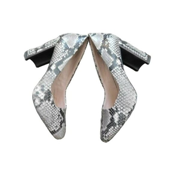 AD & Daughters Size 8.5 Snakeskin Leather Heels EUC - Picture 2 of 3